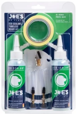 Joes No Flats Tubeless Ready Kit-Eco Sealant 48 Mm Valve 21mm Rim Tape
