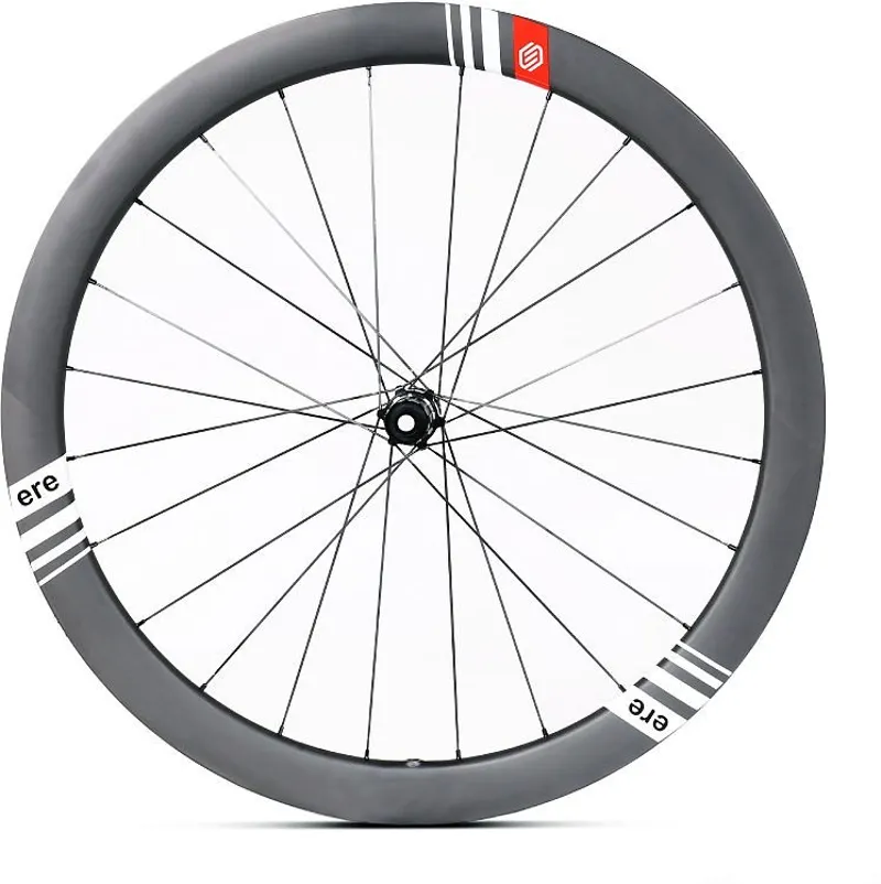 ERE Omnia CL 45 Carbon Disc Road Wheelset - Shimano - Black/White - Image 2