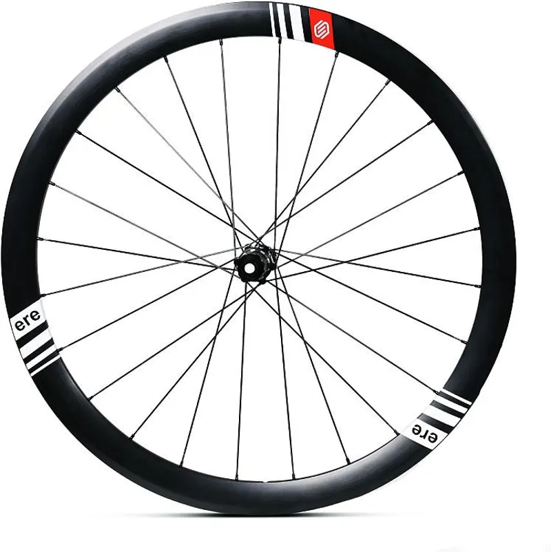 ERE Explorator GC 45 Alu Disc Road Wheelset - Shimano - Black/White - Image 5