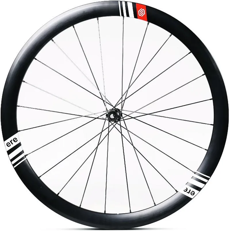 ERE Explorator GC 45 Alu Disc Road Wheelset - Shimano - Black/White - Image 3