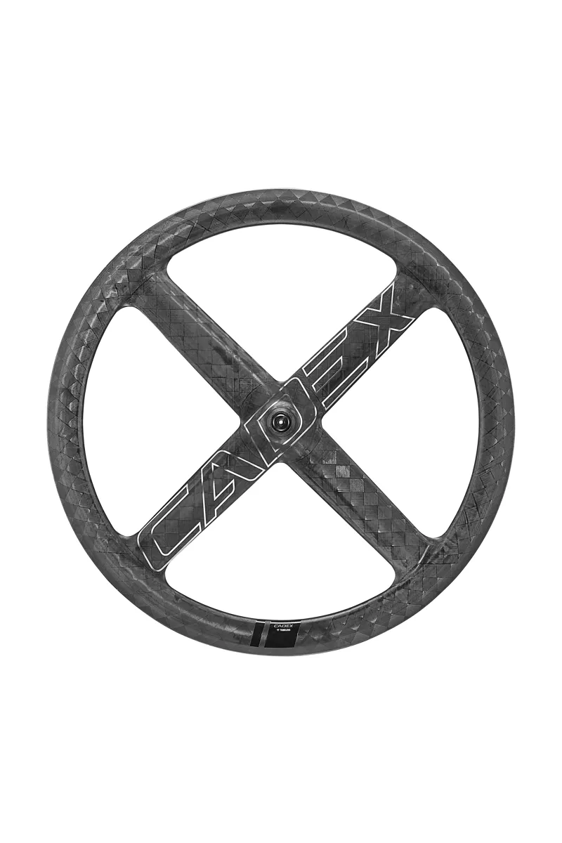 Cadex 4-Spoke Aero Tubeless System Front Road Wheel - Black - Image 2