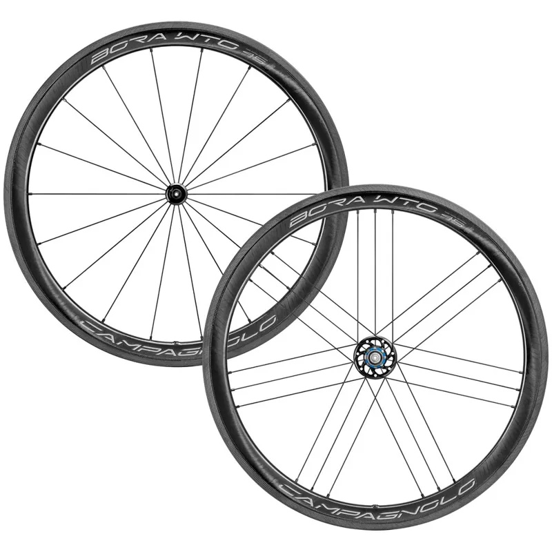 Campagnolo® Campagnolo Bora 45 WTO 2-Way Fit Clincher Black/White Pair Shimano