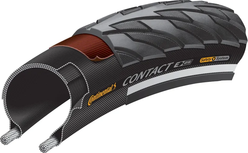 Continental Contact Reflective 26 Inch Tyre - Black - 26 X 1.75 Inch