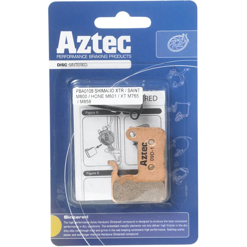 Aztec Sintered Disc Brake Pads For Shimano M965 XTR / M966 Callipers