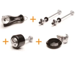 Pinhead 4 Pack Lock Skewer Set - QR - Black/Silver - 4 Pack